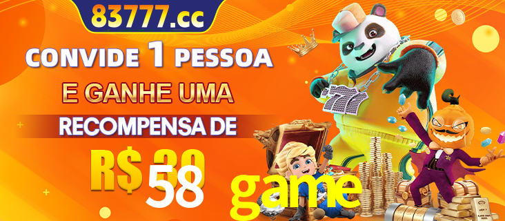 Banner institucional da 58 game sobre parceria de marcas e criação de uma marca de excelência, apresentando os mascotes de jogos populares como o Fortune Tiger.