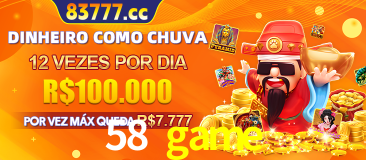 Banner do programa de recompensas Recomende para amigos do 58 game, detalhando os bônus por convidar amigos, com prêmios que chegam a R$288.888.