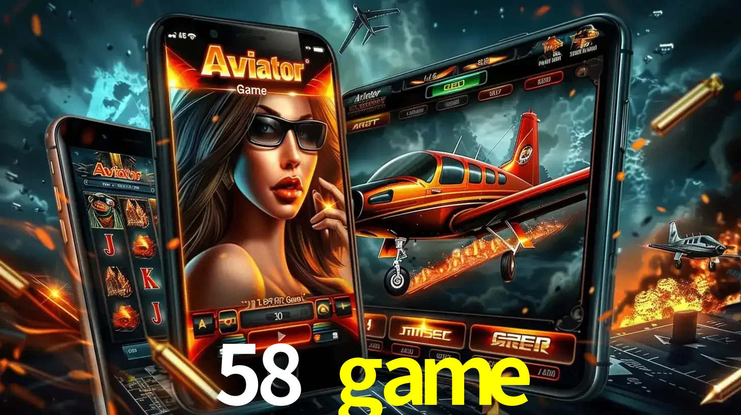 O popular jogo de apostas Aviator exibido em vários celulares e tablets, mostrando a interface emocionante e a ação de voo disponíveis para jogar agora no 58 game.