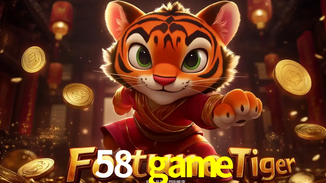 O carismático mascote do jogo de slot Fortune Tiger, um tigre fofo em pose de artes marciais, pronto para trazer sorte e multiplicadores de ganhos no cassino online 58 game.