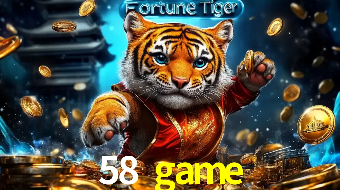 Imagem promocional do jogo de slot Fortune Tiger, com um tigre majestoso em traje tradicional cercado por uma fortuna em moedas de ouro, disponível agora no cassino 58 game.